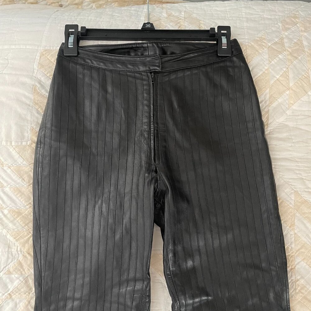 Cache black leather pants, size 2